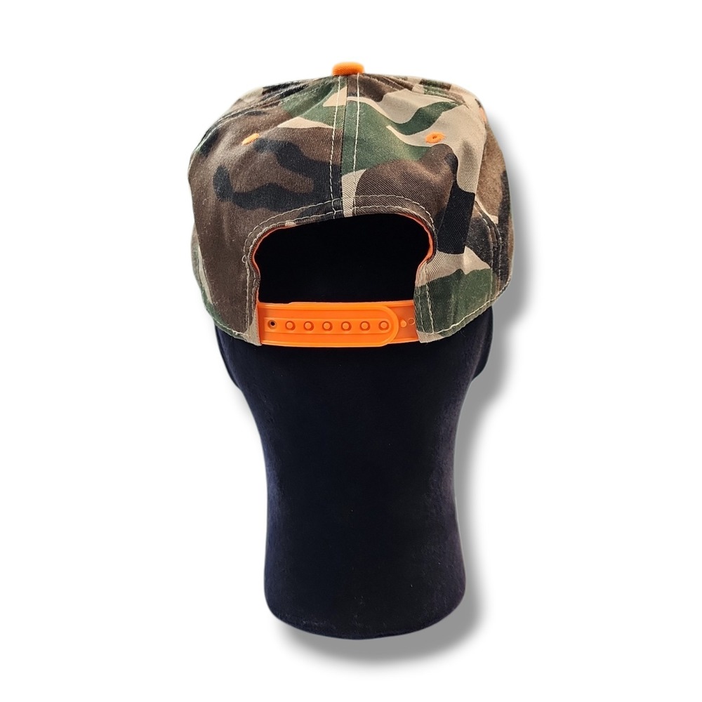 City Hunter Blaze Orange & Green Camo Snap Back Cap Hat Hunting - Picture 4 of 9